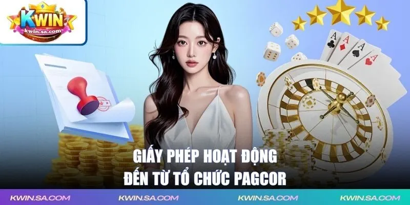 Giấy phép hoạt động từ tổ chức thẩm quyền PAGCORGiấy phép hoạt động từ tổ chức thẩm quyền PAGCOR